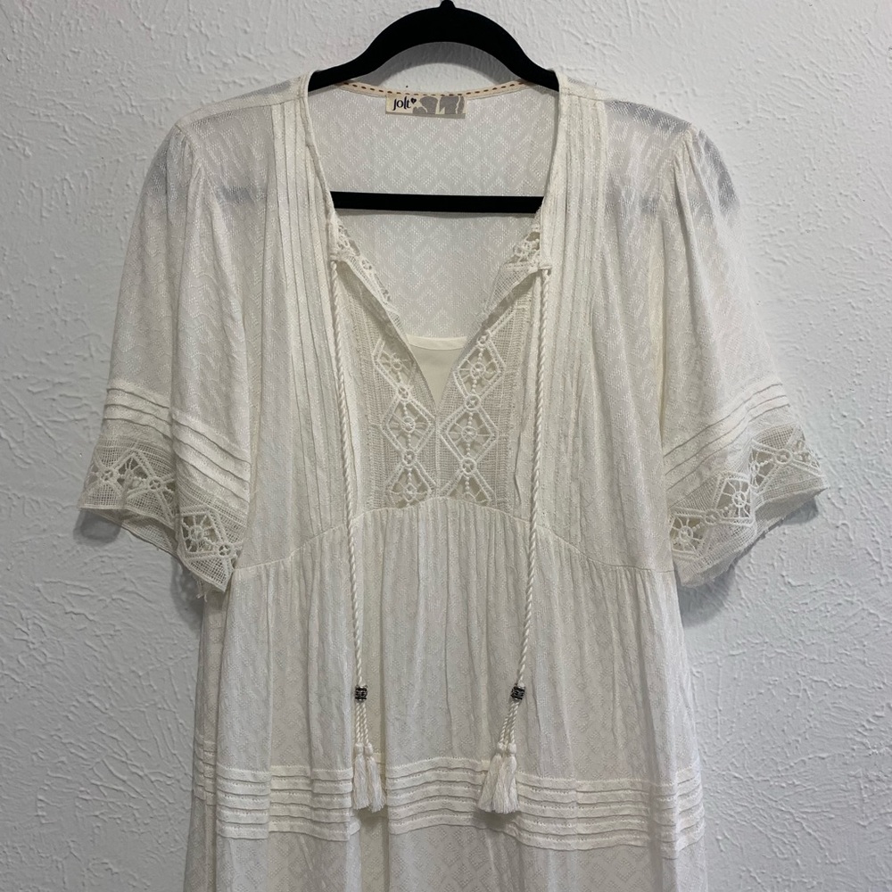 Jolt White Hippie Dress